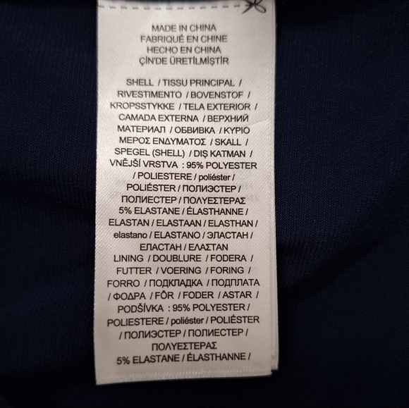 NWT RALPH LAUREN BLACK LABEL Metallic  Navy One-Shoulder Dress - Picture 10 of 10